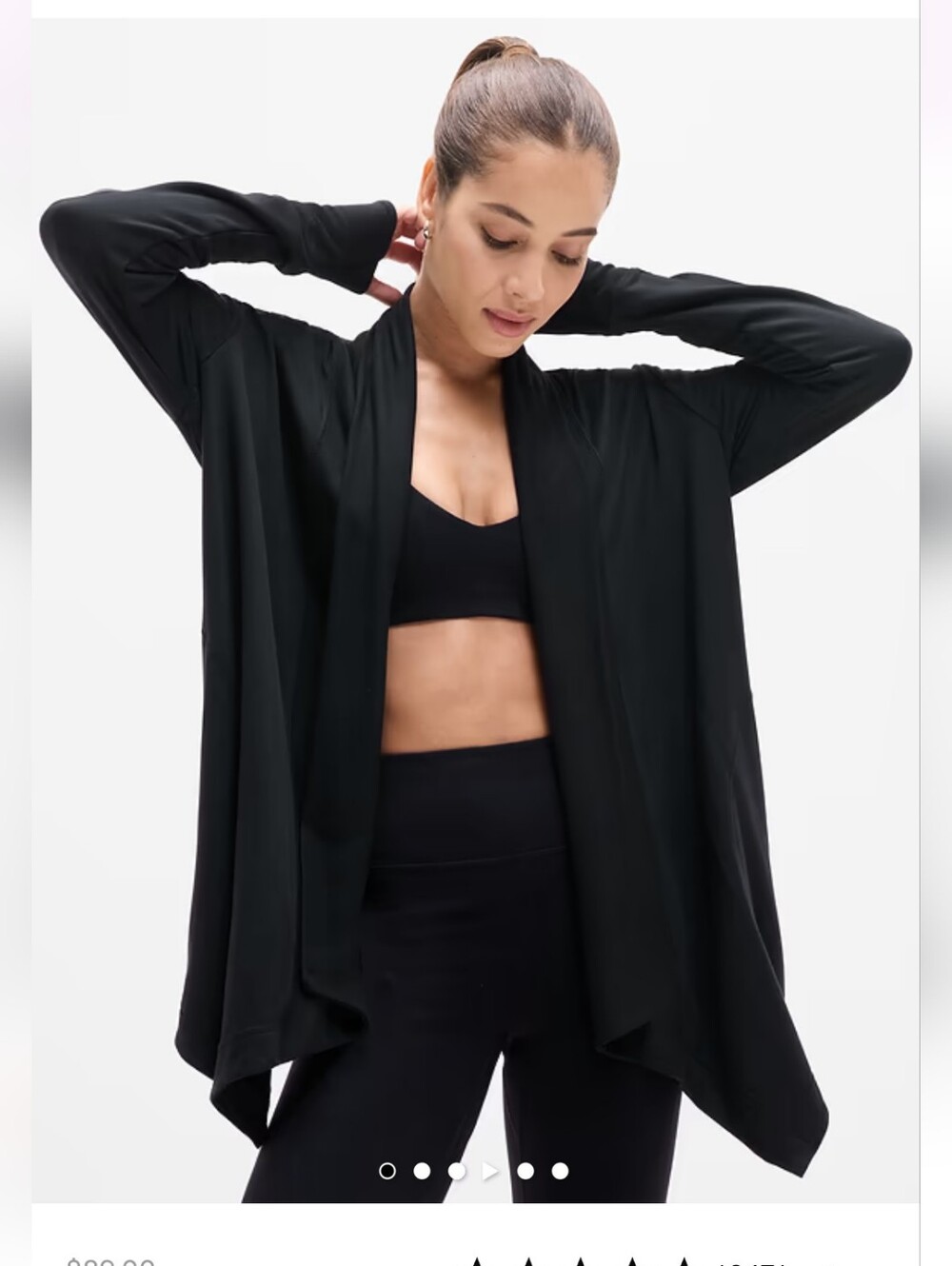 Athleta Prayana Restore Wrap Black - Picture 1 of 12